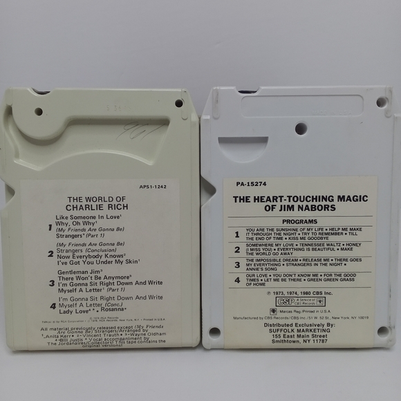 Charlie Rich + Jim Nabors 8-Track Cartridge Tape Lot Tested - Picture 2 of 5